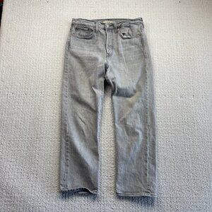 Levis Jeans Womens 30 Faded Wedgie Straight Premium Button Fly Casual Distressed